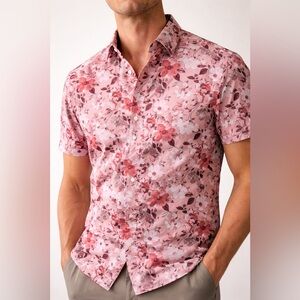 Matinique Slim Fit Floral Button-Up Shirt – Size XL
